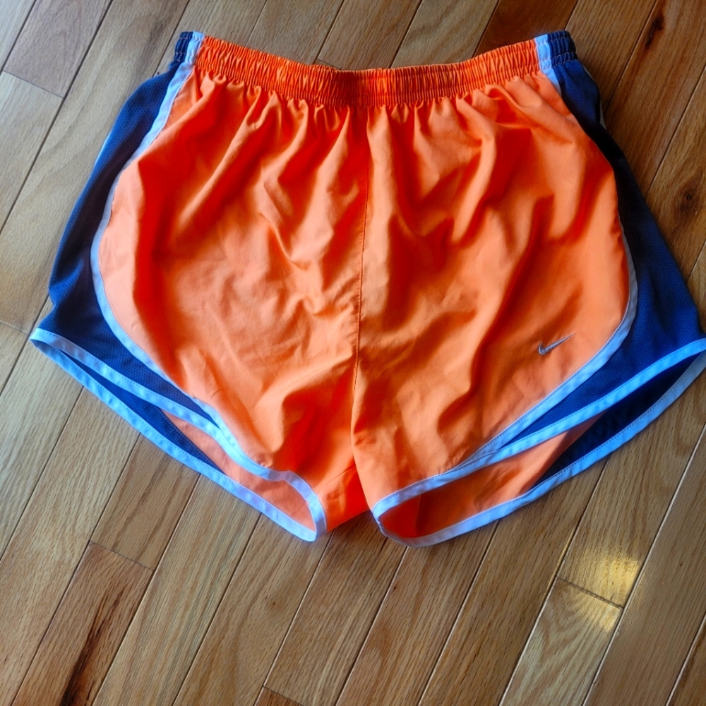 Nike orange medium running shorts